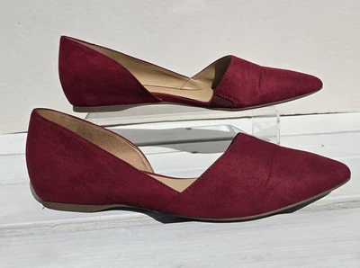 Zapatos planos de ballet Naturalizer para mujer de gamuza roja Tamara talla 9,5  Foto 1 de 4