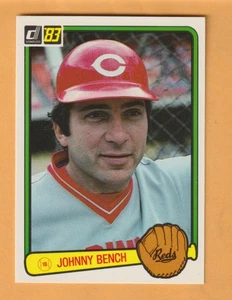 Johnny Bench Cincinnati Reds 1983 Donruss #500 Salón de la fama Binger Oklahoma - Imagen 1 de 2