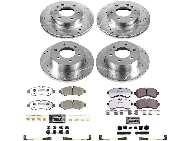 Front and Rear Brake Pad and Rotor Kit For Freightliner Sprinter 3500 JX593FF Foto 1 de 1