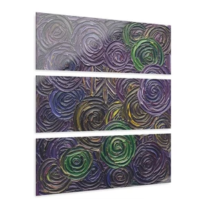 Floral Acrylic Triptych Wall Art, Abstract Home Decor, Modern Art Prints - Picture 1 of 6