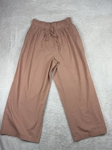 Free People FP Movement Wide Leg Pants Womens Sz L Boho Festival Hippie Cotton - Picture 1 of 8