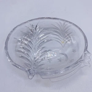 Vintage Mikasa Christmas Tree Holiday Crystal Clear Candy Dish 7" - Picture 1 of 5