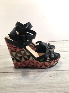 Cato Womens Wedge Multicolor Boho Sandals High Heel Platform Shoes Strap back 8M - Picture 1 of 10