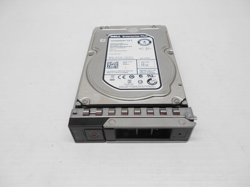 4TB 7.2K SAS 3.5" Hard Drive 6Gbps Fits Dell Server R240 R340 R440 R540 R740 - Image 1 of 1
