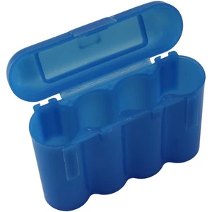 6 BLUE AA AAA BATTERY BATTERY PLASTIC STORAGE CASE HOLDER BOX USA SHIP - Picture 1 of 2