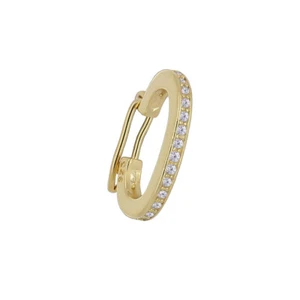 Gold Plated Sterling Silver CZ Shortener Pearl Enhancer Clasp #99956 - Picture 1 of 2