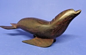 Figura de madera tallada a mano Ironwood Seal Sea Lion de 10" de largo - Imagen 1 de 7