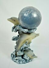 Dekoracyjny świecznik z figurką delfina w /3 "Okrągła świeca (6,5" wysokości)