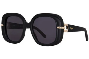 Salvatore Ferragamo SF1058S 002 Sunglasses Women's Matte Black/Grey 54mm - Picture 1 of 7