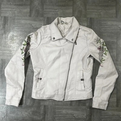 JouJou Youth Girls Beige Moto Style Jacket Size XL - Image 1 of 4