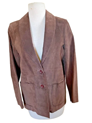 BEGED-OR BROWN SUEDE LEATHER Lined Jacket - Image 1 of 4