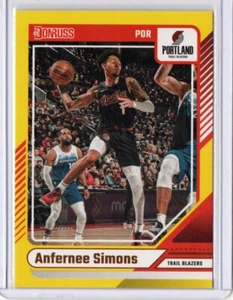2024-25 Panini Donruss - Anfernee Simons #114 Yellow Flood - Picture 1 of 2