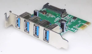 IO Crest 4 Port USB 3.0 PCI-e 2.0 x1 Card SD-PEX20159 LOW PROFILE - Picture 1 of 4
