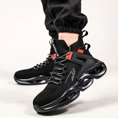 Рабочие ботинки стальной носок крышка безопасности обувь Мужские неразрушимые кроссовки пуленепробиваемый - Изображение 1 из 4