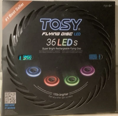 Tosy Flying Disc Frisbee Light Up Rechargeable 108 RGB Colors or 36 Bright LEDs - Image 1 of 4