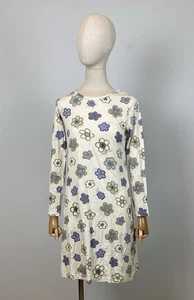 Vestido túnica manga larga GUDRUN SJODEN blanco estampado floral línea A talla S - Imagen 1 de 20