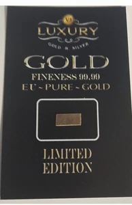 1g .1 Gram fine Gold Bullion Bar. Solid pure 374 gold for investment/gift - Picture 1 of 1