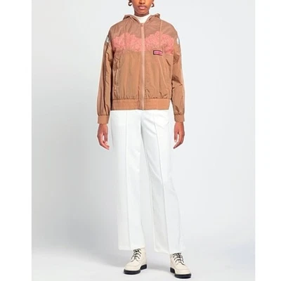 Pinko C-CLQ Clique желтовато-коричневый розовый кружевной куртка молнии акации ветровка нейлона  - Изображение 1 из 4