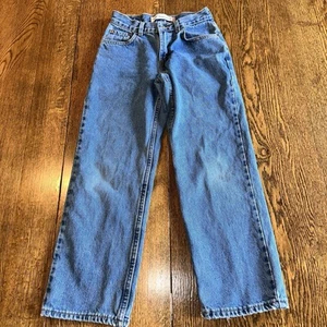Vtg Y2K  Levis 550 Relaxed Fit Jeans Boys 12 Regular Rigid No Stretch Frayed Hem - Picture 1 of 18
