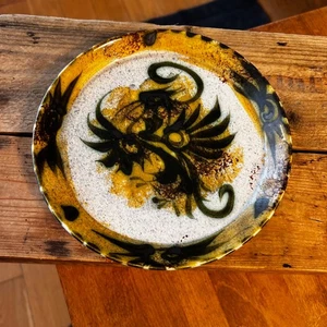 Vintage Celtic Studio Pottery Newlyn Cornwall Decorative Plate – Great! – - Bild 1 von 6