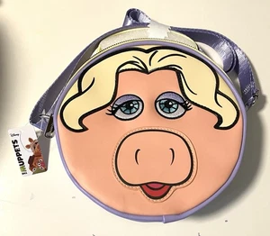 Bolso Bandolera Disney Miss Piggy The Muppets Redondo, Cuero Vegano Lavanda - Imagen 1 de 4