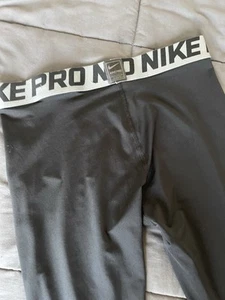 ✨Nike Pro Training Tights Boys XL Black Dri-Fit 3/4 Length - Picture 1 of 19