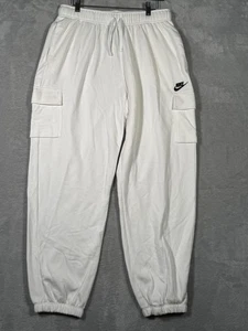 Nike Cargo Sweatpants Mens Medium White Oversized Fit Mid Rise DQ5196-100 - Picture 1 of 12