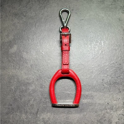 Ralph Lauren Red Leather Keychain with Silver Hardware - Image 1 of 3
