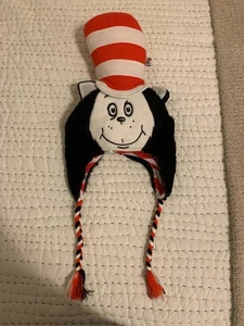 Dr. Seuss Cat In The Hat Beanie Cap Plush w/ Braided Tassels (2017) - Cozy Plush - Picture 1 of 4