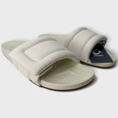 OluKai Sunbeam Slide Women’s Comfort Sandal Off‑White Size 9 Puff Strap - Image 1 of 4
