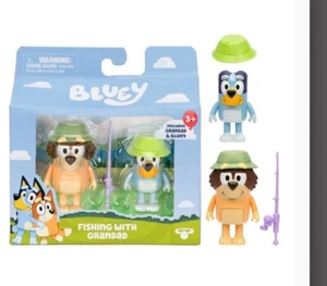 Figuras Bluey Pesca Con Abuelo Bluey y Abuelo Disney Alce Juguete - Imagen 1 de 4