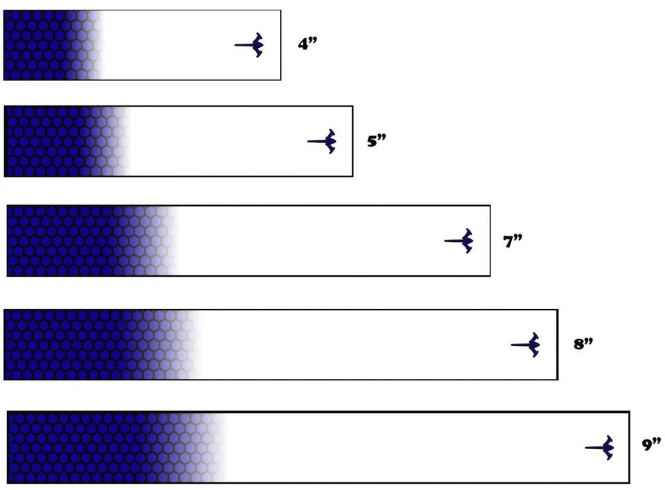 Paquete de 15 piezas de envolturas de flecha icono de desvanecimiento de panal de tiro con arco de aguas blancas Foto 1 de 1