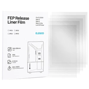 ELEGOO 5PCS FEE Film de libération pour Mars 4 & Mars 5 & Mars 5 Ultra Résine Imprimante 3D - Photo 1/12