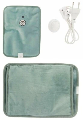INNOVAGOODS Elektrische Wärmflasche mit Handwärmer Wärmekissen Bauchschmerzen lindgrün