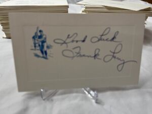 Frank Lary signed vintage 3x5 card - 1954-65 Detroit Tigers - died 2017
