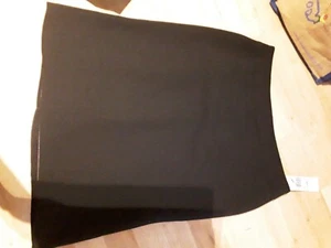 Refs219 bnwt Petite Kasper Black Lined Uk 16 skirt - Picture 1 of 4