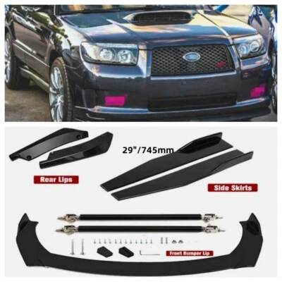 For Subaru Forester Car Front Bumper Spoiler+Side Skirt+Rear Lip Kits US Foto 1 de 4