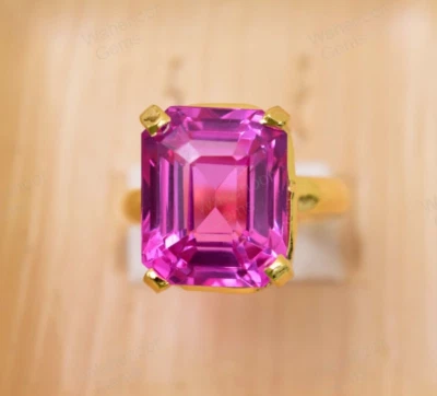 925 Anello Argento Sterling Rosa Naturale Rubino Fantastico Graffa Misura 7 US - Immagine 1 di 4