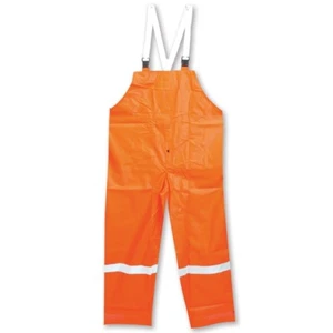 Tingley Comfort-Brite Class E Hi-Vis Orange Flame-Resistant FR Rain Bib Overalls - Picture 1 of 2