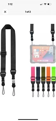 Adjustable Nylon Shoulder Straps for iPad , Tablet, Binoculars, Bags - Black - Image 1 of 2