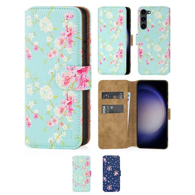 Case Cover for Galaxy S23 S22 S21 S20 + Ultra 32nd Floral Book PU Leather Wallet - Image 1 of 4