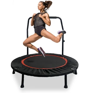 40 Inch Foldable Mini Trampoline Fitness Rebounder for Home Gym Small Exercise - Picture 1 of 13