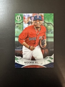 2019 Topps Tribute Mookie Betts #50 Green /99 Boston Red Sox