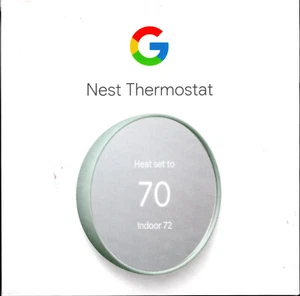 GOOGLE NEST GA02083-US SMART PROGRAMMABLE WIFI THERMOSTAT, FOG - NEW & SEALED!! - Picture 1 of 1
