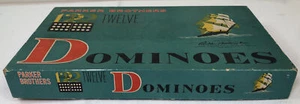 Vintage Parker Brothers Clipper Ship Boats Double Nine Dominoes 1960 toy game - Picture 1 of 5