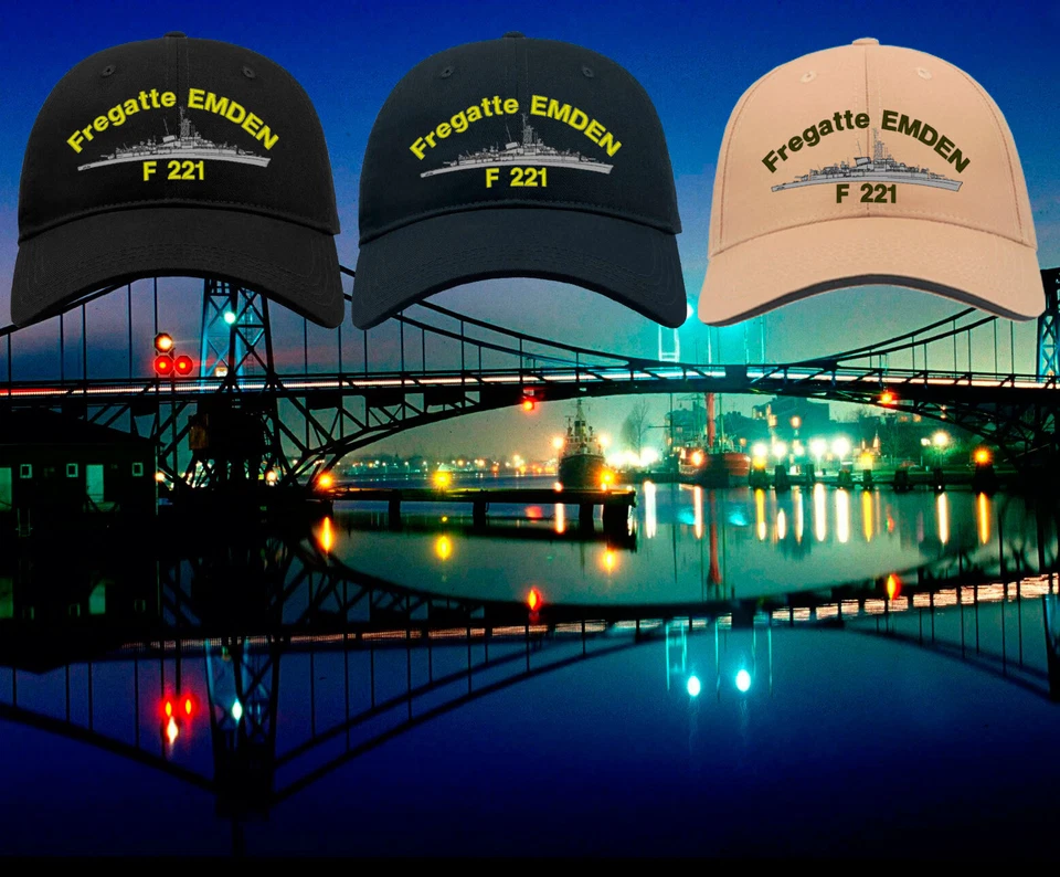 HAVENROCKER Basecap F 221 Fregatte Emden, F221, F-221 Sandwich Cap, Ballcap, Bordcap