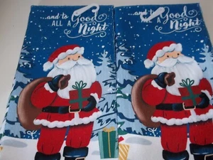 2 Towel Set And To All A Good Night dish towels NWT 12"X25" - Picture 1 of 2