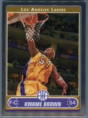 2006-07 Topps Chrome Los Angeles Lakers Kwame Brown #22 - Image 1 of 2
