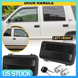 2X Front Exterior Door Handle w/ Lock Cylinder For 1988-1999 Chevrolet C1500 - Picture 1 of 9