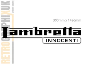 Lambretta Scooter sticke - man cave / wall graphic 300mm h - Picture 1 of 5